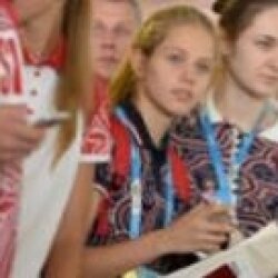 Российские тхэквондистки Татьяна Кудашова и Юлия Турутина (слева направо) во время проводов сборной России на II летние юношеские Олимпийс