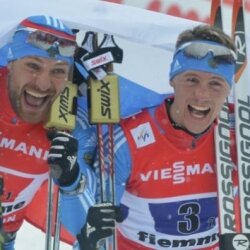 Российские лыжники пришли первыми в командном спринте на ЧМ в Италии. 1 1 1 6 2 2 2 6