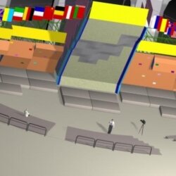 Схема расположения скалодрома на Московском этапе Кубка мира